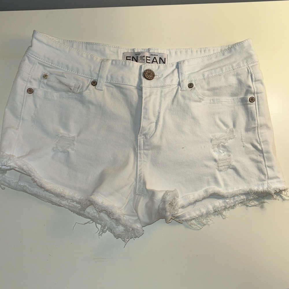 White Denim Shorts